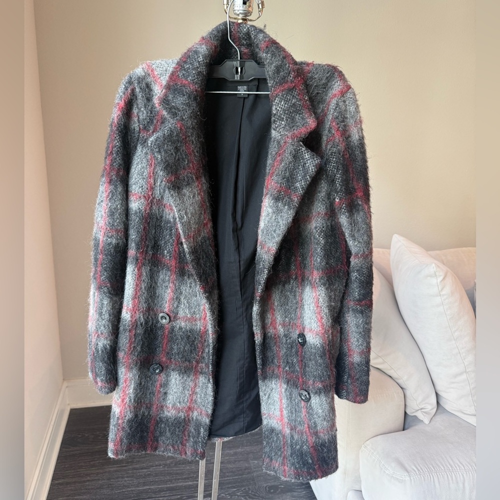 Fifteen Twenty Plaid Pea Coat, size S